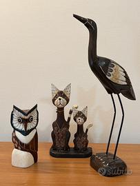 Tris animali in legno