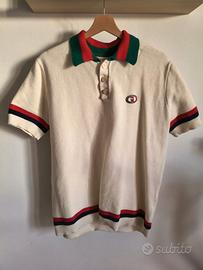 Polo Gucci originale  – dettagli web verde/rosso