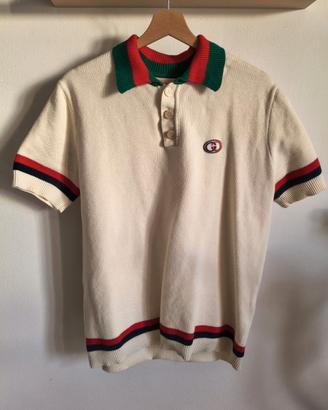 Polo Gucci originale  – dettagli web verde/rosso