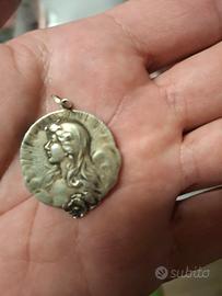 antica medaglia argento 