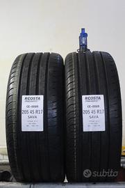 2 PNEUMATICI USATI 205 45 R17 88V SAVA
