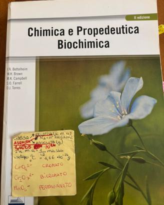 Libro di Chimica e propedeutica biochimica