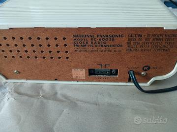 Radiosveglia vintage National Panasonic Rc-6003b