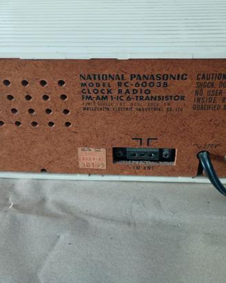Radiosveglia vintage National Panasonic Rc-6003b