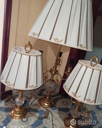 Lampade ottone placcate oro
