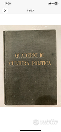 Titolo Raccolta rilegata Quaderni Cultura Politica
