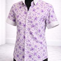 Camicia Antony Morato Floreale Viola Uomo Taglia 4