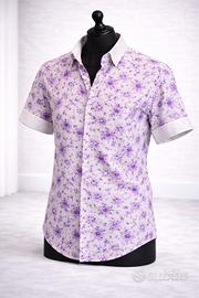 Camicia Antony Morato Floreale Viola Uomo Taglia 4