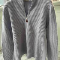 Cucinelli maglia originale con zip Lavanda