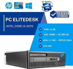 PC  HP i5-16GB RAM SSD 240 +HD 500 WIN11 PRO
