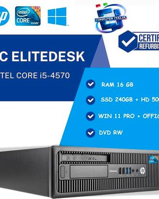 PC  HP i5-16GB RAM SSD 240 +HD 500 WIN11 PRO