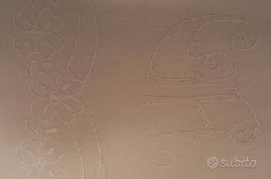 lenzuola misto lino da corredo anni 50