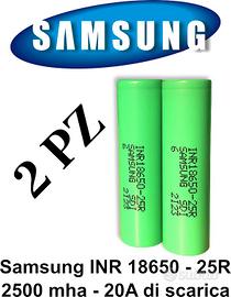 Batterie litio 18650 Samsung 2 pz