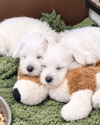 Cuccioli schnauzer nano bianco