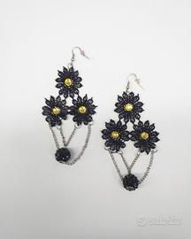 Orecchini neri in pizzo