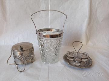 Set porta ghiaccio porta bon bon saliera pepiera