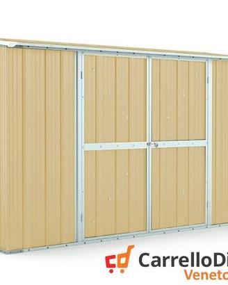 Casetta in lamiera per esterno 307x100cm beige