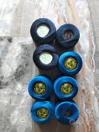 GOMITOLI COTONE DA RAMMENDO - 8 pezzi blu