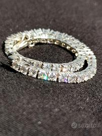 Bracciale Tennis Moissanite 8, 16ct su Argento 925