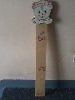 METRO-crescita bimbi a parete legno dipinto a mano