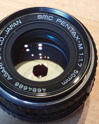 Lente vintage SMC Pentax-M 50mm F1.7