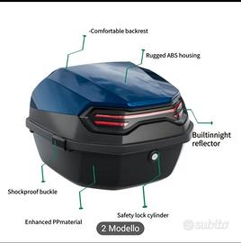 Bauletto blu universale grande per moto/scooter