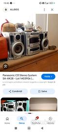 impianto hi fi Panasonic 5 CD stereo sa-ak28 