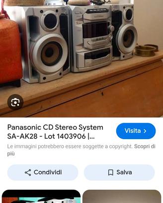 impianto hi fi Panasonic 5 CD stereo sa-ak28 
