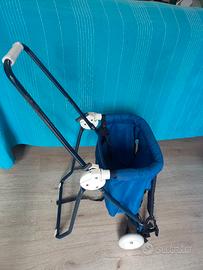 passeggino a zaino e trascinamento