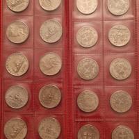 20 monete argento 500 lire 2 lire 