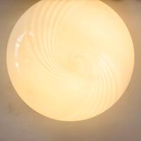 Applique plafoniera vintage in vetro swirl Murano