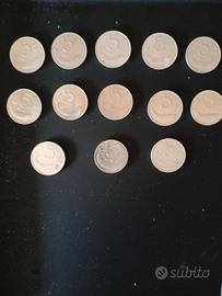 gruppo di 13 monte da 5 lire (delfino)