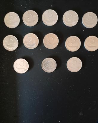 gruppo di 13 monte da 5 lire (delfino)