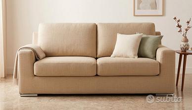 Divano 2 Posti Beige Moderno