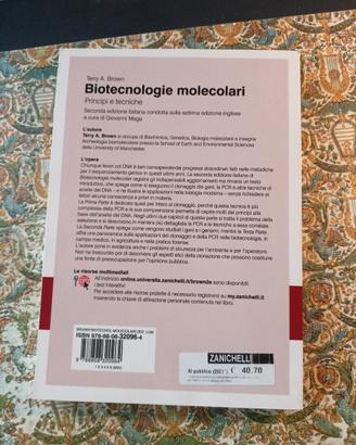 BIOTECNOLOGIE MOLECOLARI PRINCIPI E TECNICHE