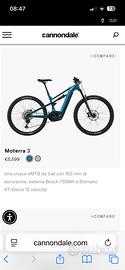 Bici E-MTB Cannodale Moterra 3 Taglia M - NUOVA