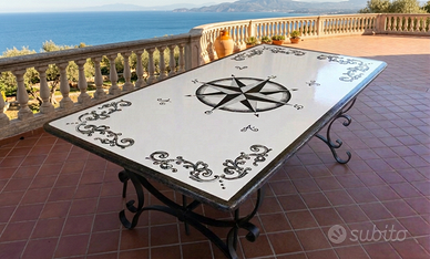 TAVOLO IN PIETRA LAVICA MIS. 200X100 CM. IN ITALIA