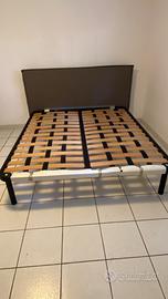 Set letto (matr e singolo) con testiera similpelle