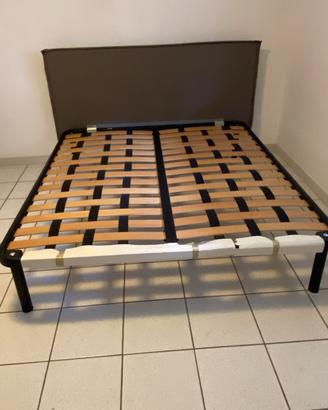 Set letto (matr e singolo) con testiera similpelle