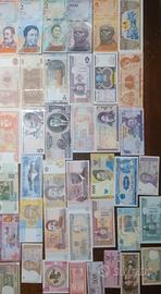 40 banconote nuove tutte diverse vari stati