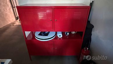 2 Mobili Ikea in metallo Rosso