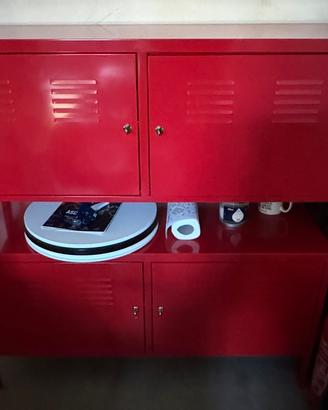 2 Mobili Ikea in metallo Rosso