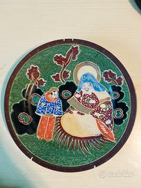 Piatto cinese vintage da appendere