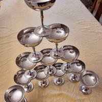 Set vintage 12 coppette BEM “PALLUDIUM PLATE”