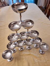 Set vintage 12 coppette BEM “PALLUDIUM PLATE”