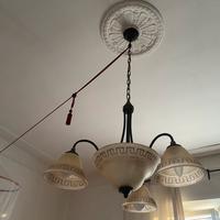 lampadario e coppia luci da comodino