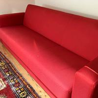 Divano Letto Contenitore Rosso 3 posti