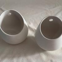 Vaso in ceramica bianca porta mestoli cucina