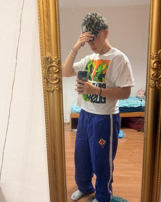 Pantaloni tuta vintage Fiorentina AC LOTTO S/M