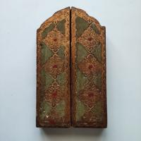 Antico Dittico Fiorentino Legno Dorato